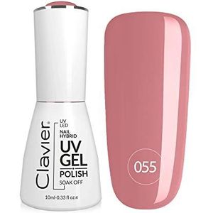 Luxury Nail Hybrid UV Gel Polish, 10 ml in flacon met applicator, tot 3 weken houdbaar, voor UV- en LED-lampen, uitharding: 2 minuten in UV of 30 seconden in LED-licht apparaat (Soft Sunset)