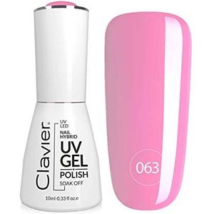 Luxury Nail Hybrid UV-gel polish, 10 ml in flacon met applicator, tot 3 weken houdbaar, voor uv- en ledlampen, uitharding: 2 minuten in UV of 30 seconden in led-lichtapparaat