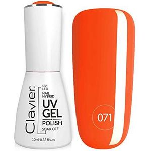 Luxury Nail Hybrid UV-gel polish, 10 ml in flacon met applicator, tot 3 weken houdbaar, voor uv- en ledlampen, uitharding: 2 minuten in UV of 30 seconden in led-lichtapparaat