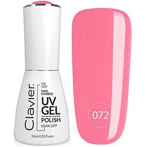 Luxury Nail Hybrid UV-gel polish, 10 ml in flacon met applicator, tot 3 weken houdbaar, voor uv- en ledlampen, uitharding: 2 minuten in UV of 30 seconden in led-lichtapparaat