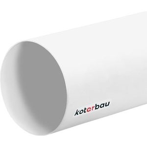 KOTARBAU® Ventilatiebuis, 500 mm, rond kanaal, diameter 125 mm, ronde buis, wit, pvc, ronde buissysteem