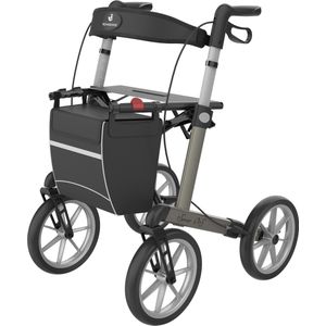 Rehasense Server OS - Lichtgewicht Rollator Met Grote Wielen - Champagne - Beste Rollator Voor Buiten