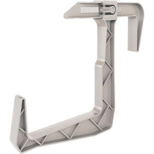 Form Plastic Balkon plantenbak ophang beugels - 1x - voor aan een railing - kunststof - lichtgrijs - balustradehook
