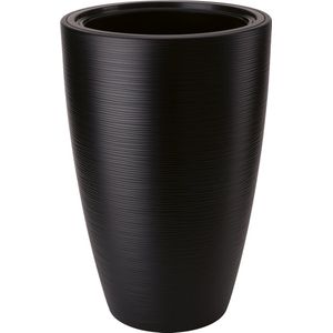 Form Plastic Bloempot Plantenbak met inzet vorstbestendig Diep Zwart