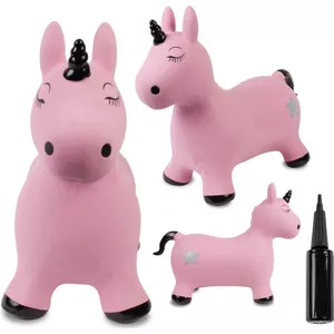 Relaxdays Skippygiraf – Opblaasbaar Springbeest Tot 50 Kg, Met Pomp, BPA-vrij, Voor Kinderen Vanaf 3 Jaar