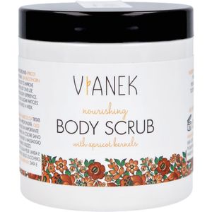 VIANEK Verzorgende en gladmakende lichaamsscrub. Body scrub voor puistjes op rug en lichaam, onzuivere huid en ingegroeide haren. Veganistische natuurlijke cosmetica maat 265 g.