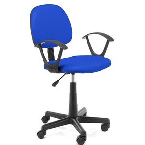 AKORD FD-3 Bureaustoel voor kinderen, bureaustoelen met armleuning, bureaustoel, draaibaar, in hoogte verstelbaar, maximale belasting: 100 kg, blauw