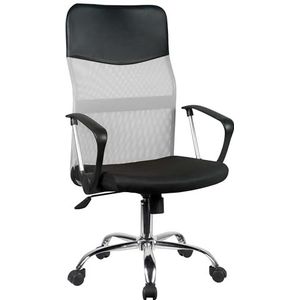 AKORD Ergonomische bureaustoel OCF-7 | bureaustoelen met armleuning | bureaustoel | bureaustoel | draaibaar | in hoogte verstelbaar | maximale belasting: 125 kg | grijs