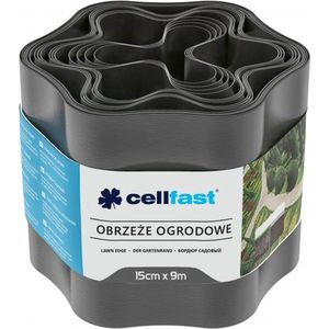 Cellfast - Gazonrand - Tuinranden 15 cm x 9 m | Tuin palissade - Grafietkleur