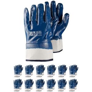 RS OPAL 800 / nitrilhandschoenen/werkhandschoenen van nitril/beschermende nitrilcoating/maat 11, 12 paar/blauw wit/montagehandschoenen
