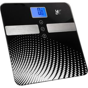 Lafe - Digitale Personenweegschaal - Zwart - Analyse Tot 150 kg - 10 Personen Geheugen