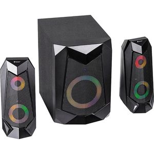 Tracer - 2+1 Hi-Cube RGB Flow BT Luidsprekers - Zwart - Hout en Kunststof