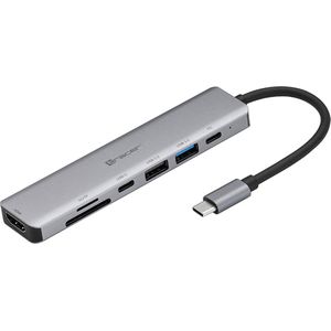 Tracer Adapter - HDMI Kaartlezer - USB Type-C - 60W - Aluminium