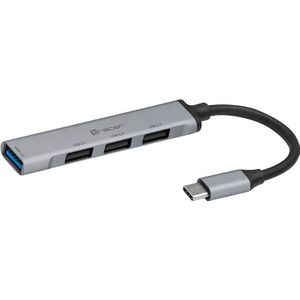 Tracer TRAPOD46999 (USB C), Docking station + USB-hub, Grijs
