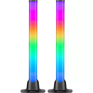 Lucande LED-Deckenlampe Leicy, schwarz, 40 cm, RGBIC, CCT