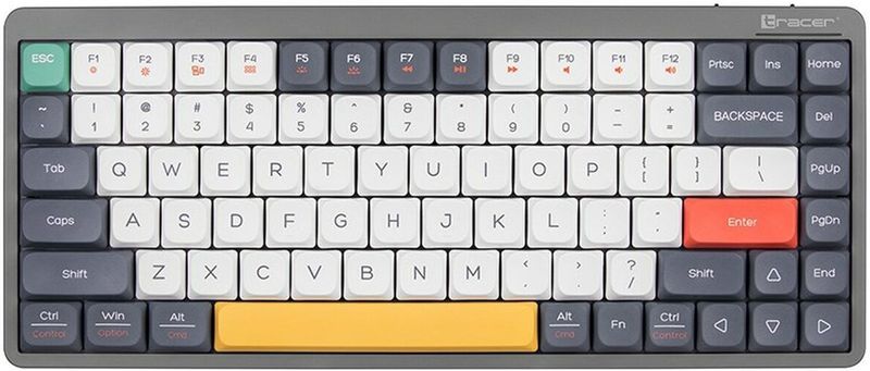 Tracer - TRAKLA47279 - Mechanisch Toetsenbord - Wit - MeerKleurig - QWERTY