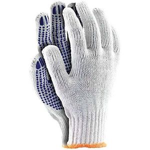 Reis RDZN600N8 beschermende handschoenen, maat 8, wit/blauw, 12 stuks