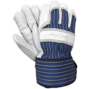 Rijst STRAPER10 beschermende handschoenen, blauw-geel-wit, 10 afmetingen, 12 stuks