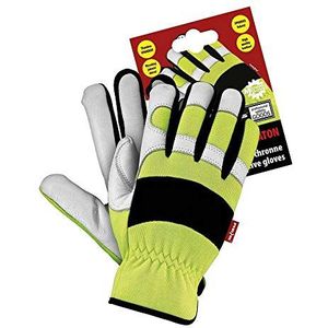 Reis Rmc-Meraton_Xl Mechanics beschermende handschoenen, geel/wit/zwart, maat XL, 12 stuks