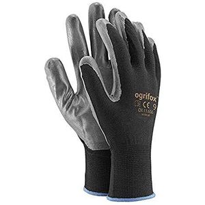 Ogrifox OX-Nitricar_Bs7 Nitril Handschoenen, Beschermende Handschoenen, Werkhandschoenen, Zwart-Grijs, 7 Maat, 240 Paar