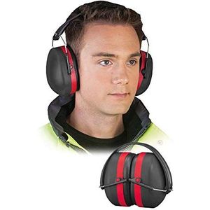 Rijst OS-SUPER gehoorbeschermer, zwart-rood, effen