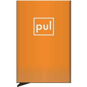 pul pularys Kaarthouder van hoogwaardig aluminium, RFID-blokker, ruimte voor 6 kaarten, oranje, Small