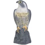 Ketrop - Slechtvalk - Vogelverschrikker - Grijs - Levensecht - 40 x 15 x 15 cm