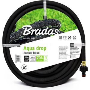 Bradas AQUA-DROP Zweetslang – 1/2"" (13 mm) × 20 m – Inclusief koppelingen – Waterbesparend