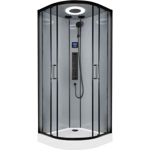 Kerra - Orion - Douchecabine - Zwart - Complete met Massagejets