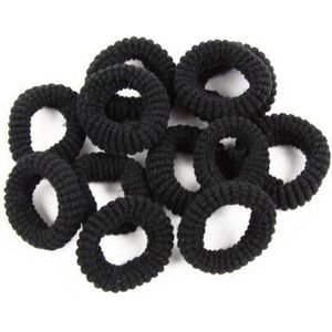 Donegal Haarelastiekjes Zwart 12 stuks - FA-9570