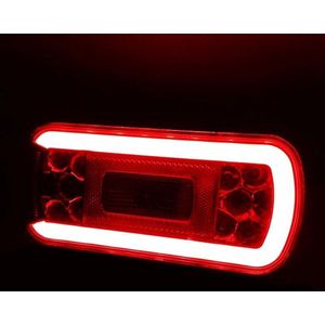 LED achterlicht met kentekenverlichting 12/36V 1m. kabel