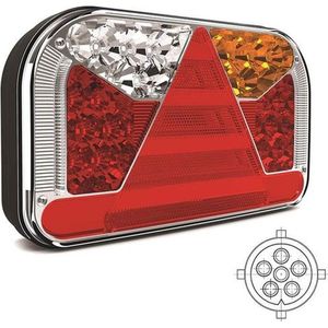 Linker LED achterlicht zonder kentekenverl. 12/36V 5 pins