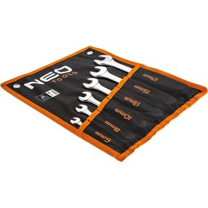 Neo Tools Steek/ringsleutelset 6-17mm, 6dlg, Din 3113