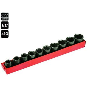 Neo Tools Krachtdoppenset 10dlg 1/2"""" Aansluitinig 10-24mm CrV Staal