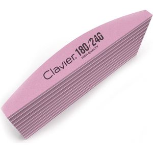 Clavier Manicure Nagelvijl Boot 180/240 – 10 stuks Roze