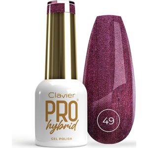 Clavier Pro Hybrid Gellak Red Ahead Glitter Rood - 49 - Glitter, Rood - Glanzend - Gel nagellak