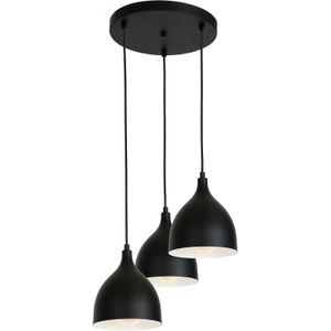 Luminex Hanglamp Nanu rond 3-lamps zwart