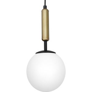 Luminex Hanglamp Nalo, 1-lamp, zwart/messing
