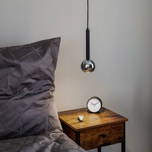 Luminex Flox hanglamp, 1-lamp, zwart/chroom