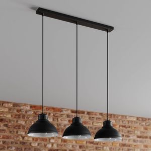 Luminex Hanglamp Sven, 3-lamps, zwart