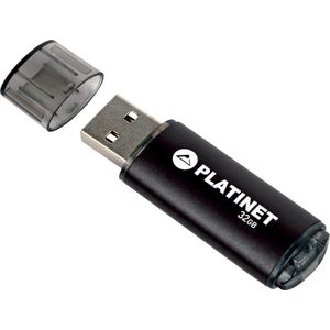 PLATINET PMFE32(B), USB 2.0 X-Depo, USB geheugenstick, 32Gb, zwart