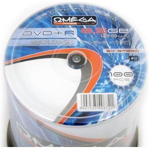 Omega - DVD + R DL - 8.5 GB - 100 Stuks