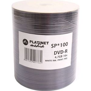 Platinet DVD-R 4.7 GB 16x100 eenheden (41012) (100 x), Optische gegevensdrager