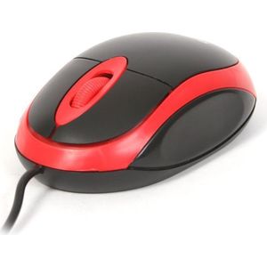 Platinet - OM06VR - Muis - Rood - Bedraad - USB Type-A - Optisch - 800 DPI