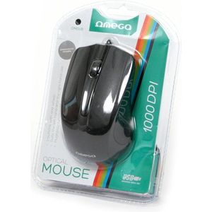 OMEGA OM05B - Muis - Zwart - Optisch - USB Type-A - 1000 DPI