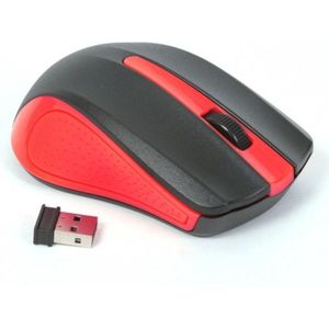 Platinet - OM0419R - Kantoor Muis - Zwart/Rood - Draadloos - Optisch