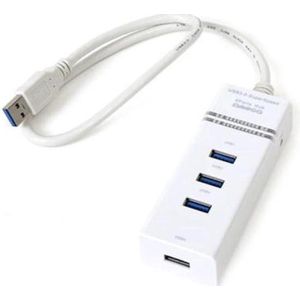 Omega - HUB USB 4x USB-A 3.0 - Docking Station - Wit