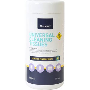 Platinet - PFS5855 - Doekjes voor Apparatuurreiniging - Wit - 100 Stuks
