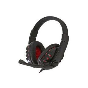 Omega FS Auricular+Mic Gaming USB -Rojo