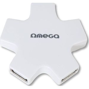 OMEGA USB 2.0 HUB 4 PORT STAR wit 42858